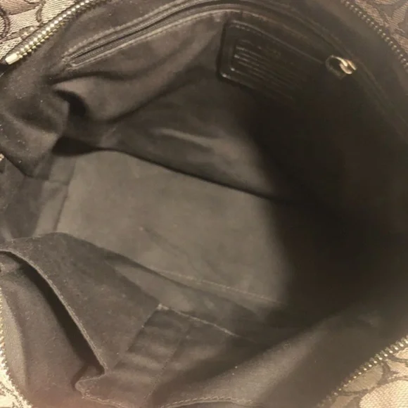 Coach signature black gray tote bag